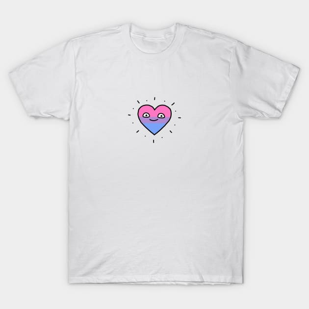 Bi Heart T-Shirt by BreadBen